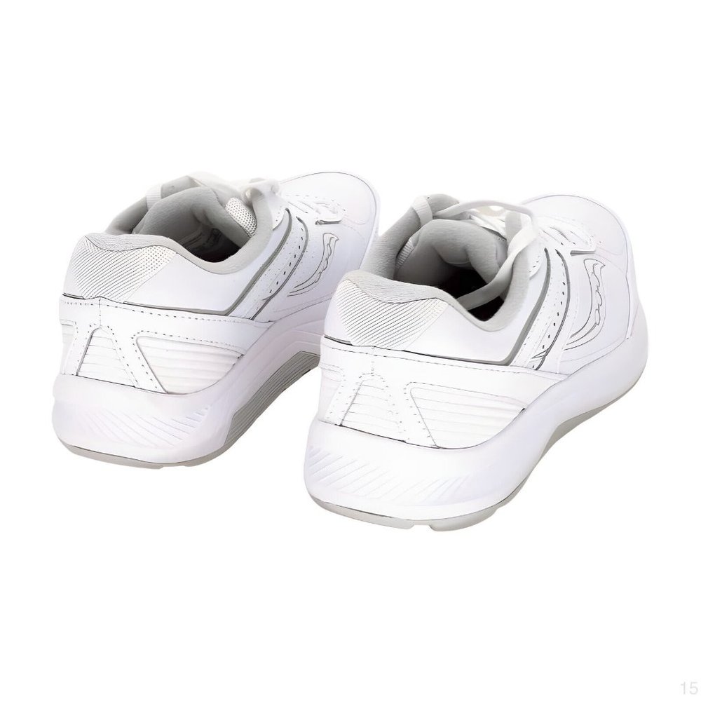 Saucony Womens Echelon Walker 3 Walking Shoes, White, Size 6 Wide - Picture 3 of 6